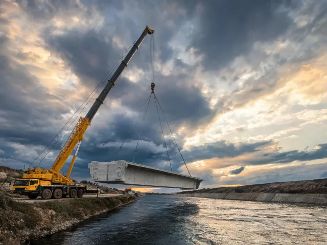 Bridge precast segmental lift